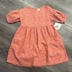 Open Edit Coral Tide Wavy Cotton Dress - size 7